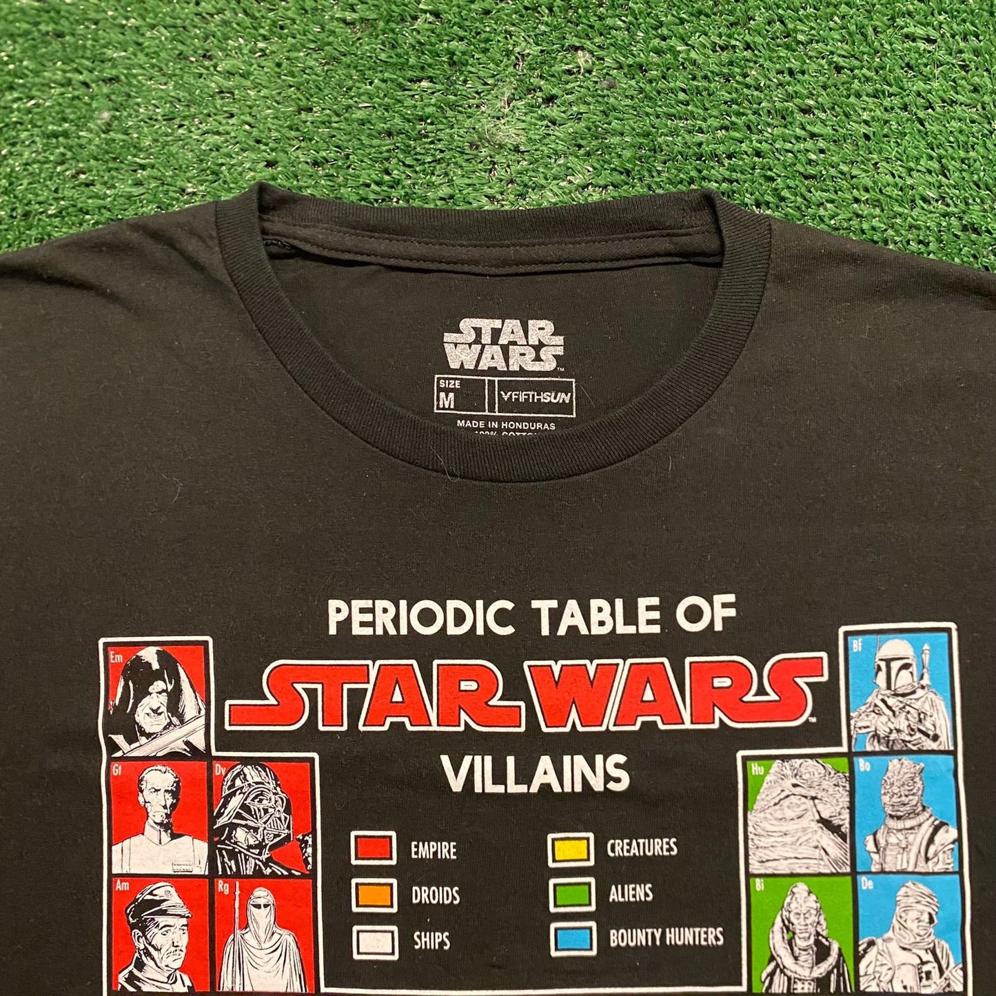 Star Wars Villains Periodic Table Vintage Movie T-Shirt