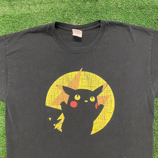 Vintage Y2K Essential Pokemon Shadow Pikachu Anime T-Shirt