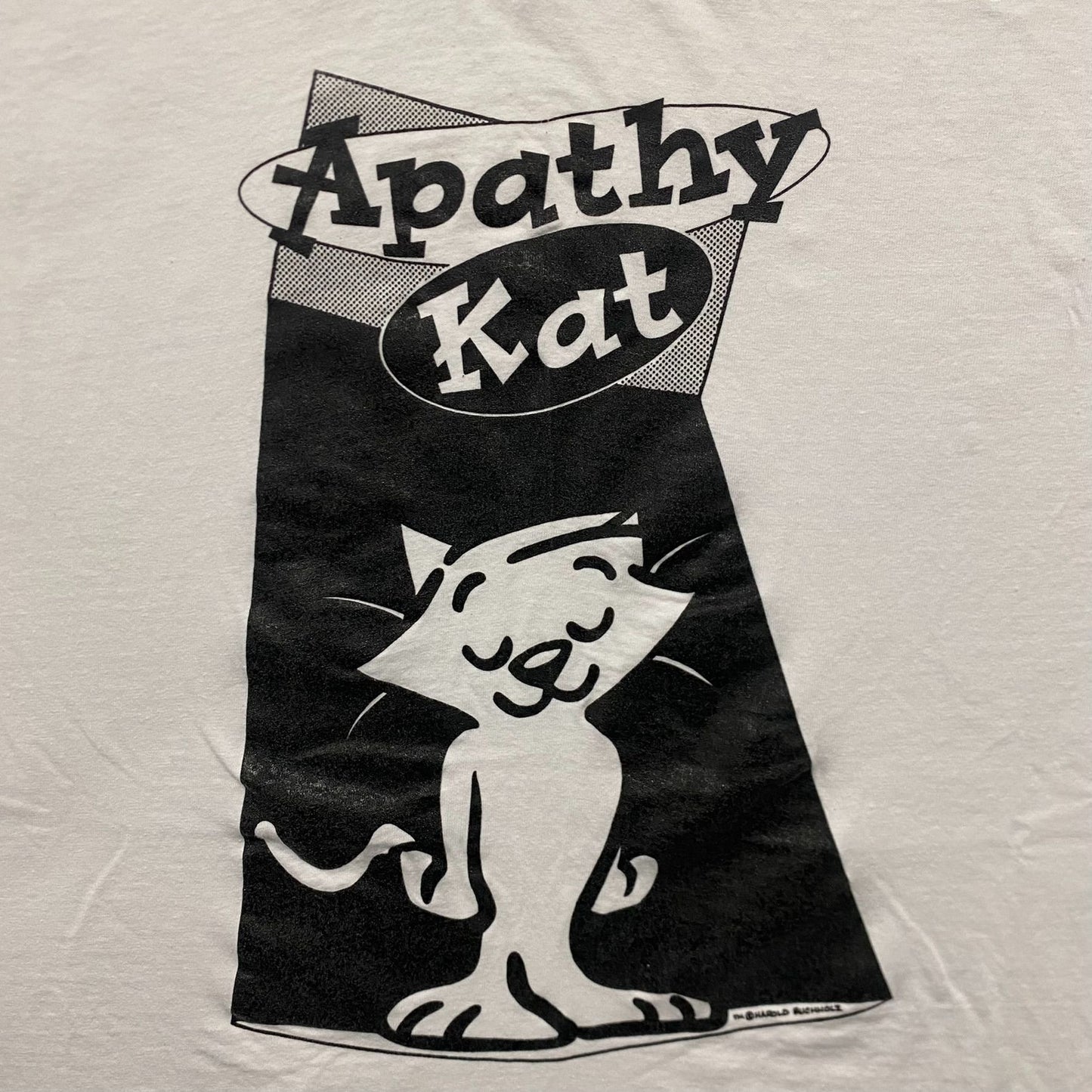 Vintage 90s Apathy Cat Shirt Depression Comic Emo Punk Tee