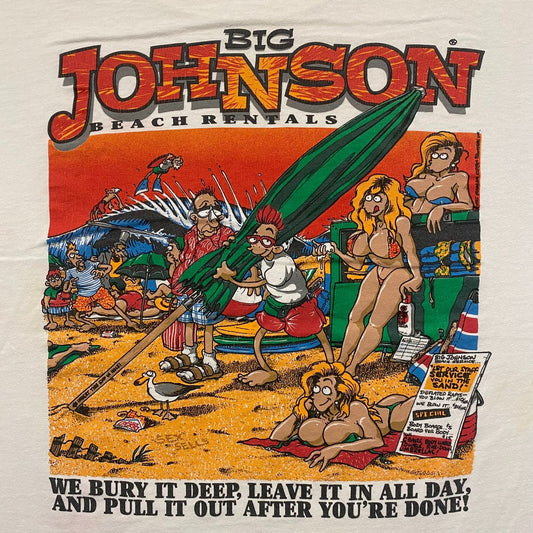 Vintage 90s Big Johnson Beach Rentals Single Stitch T-Shirt
