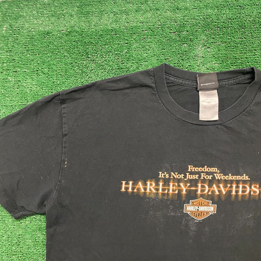 Vintage Y2K Harley Davidson Ontario Canada Baggy Biker Tee