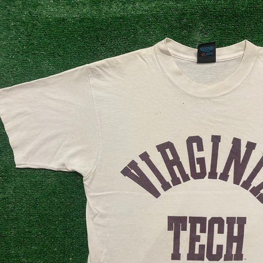 Vintage 90s Virginia Tech Single Stitch College Sports Tee