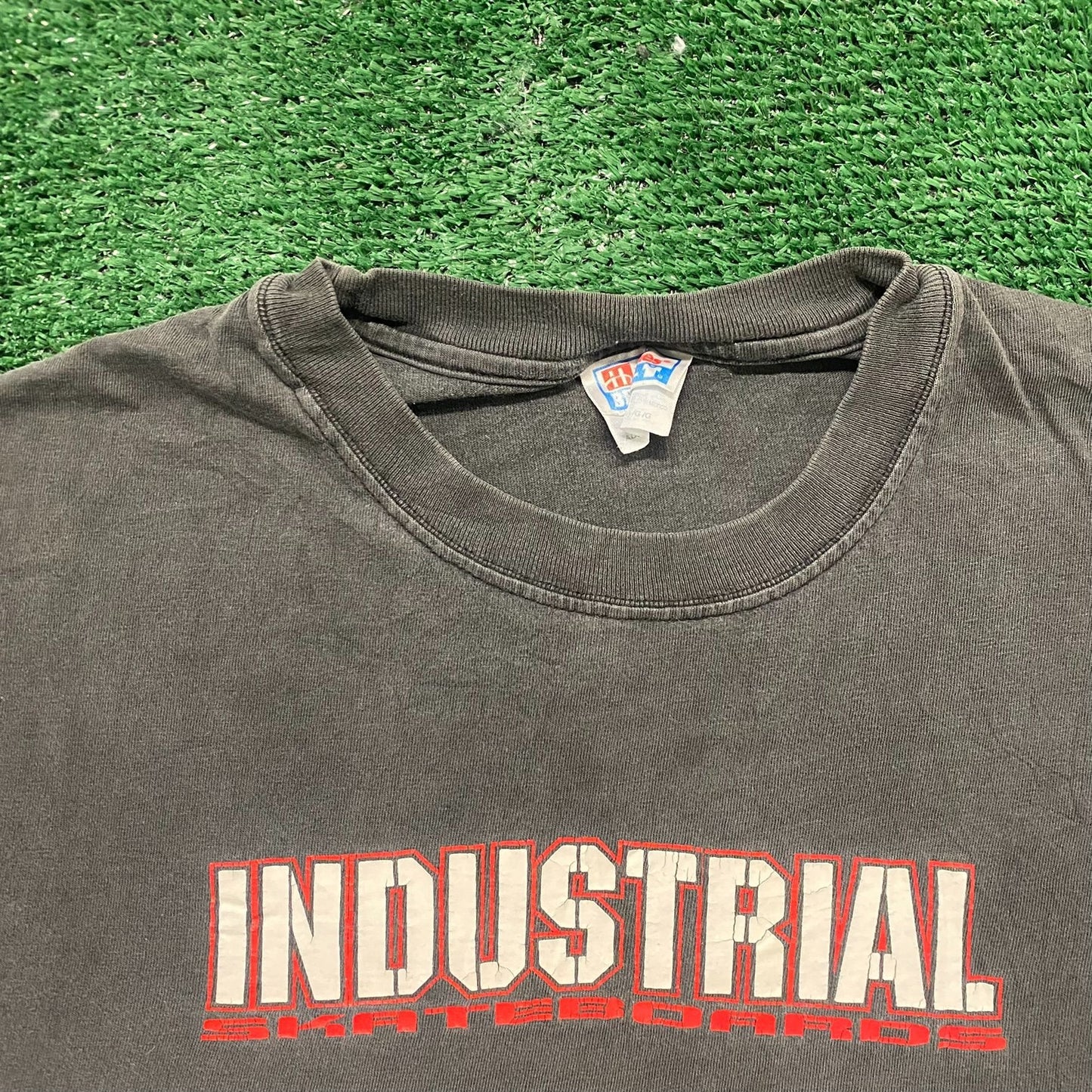 Vintage Y2K Industrial Skateboards Sun Faded Punk Tee