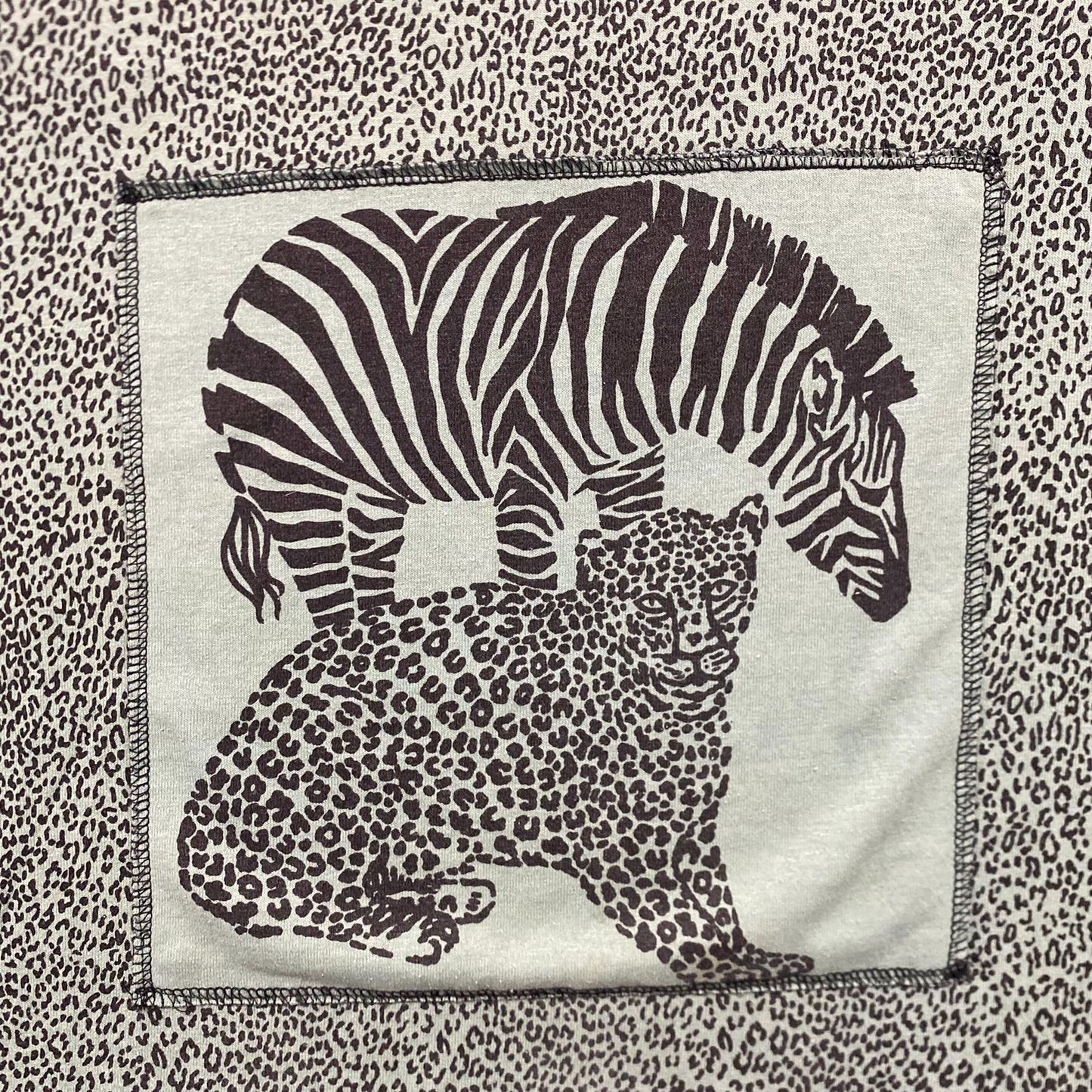 Vintage Y2K Zebra Cheetah Shirt Safari Animal Print Tee