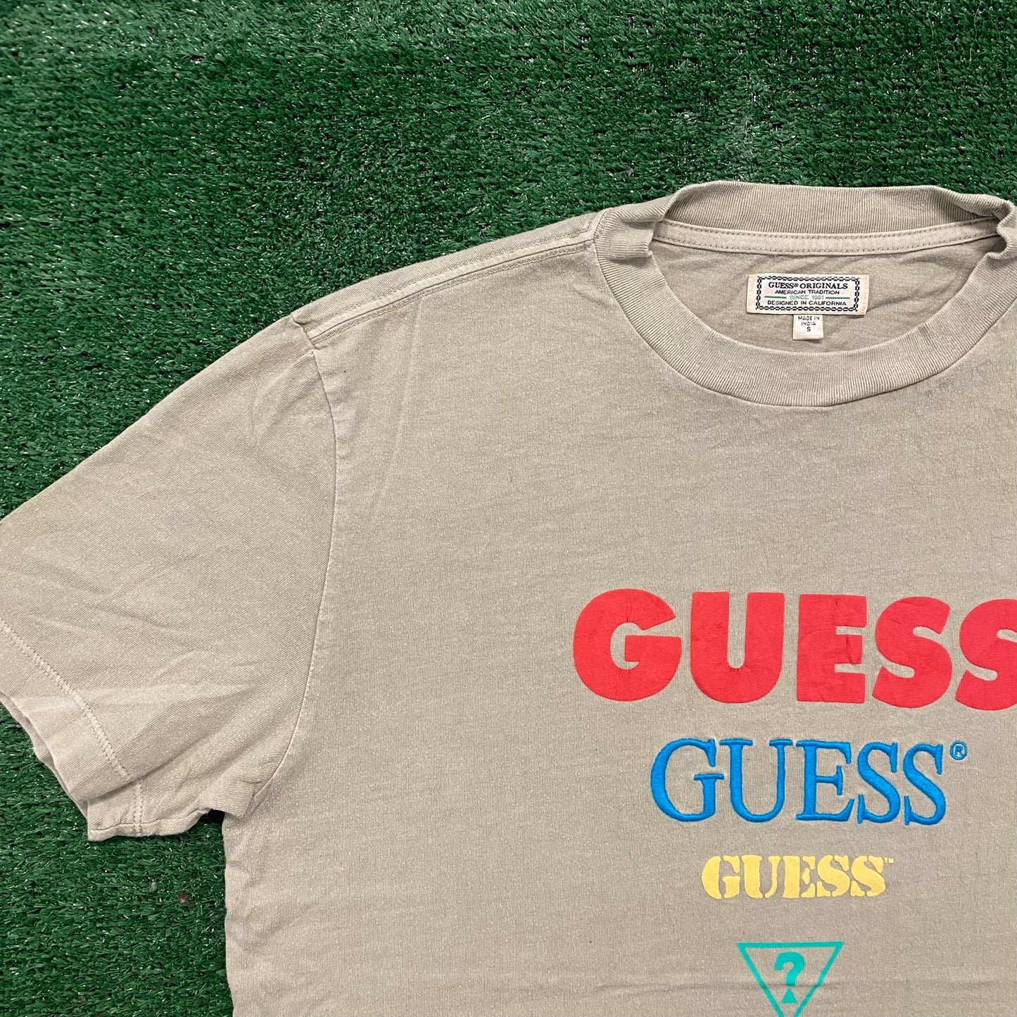 Vintage 90s Guess Originals Spell Out Logo Essential Tee