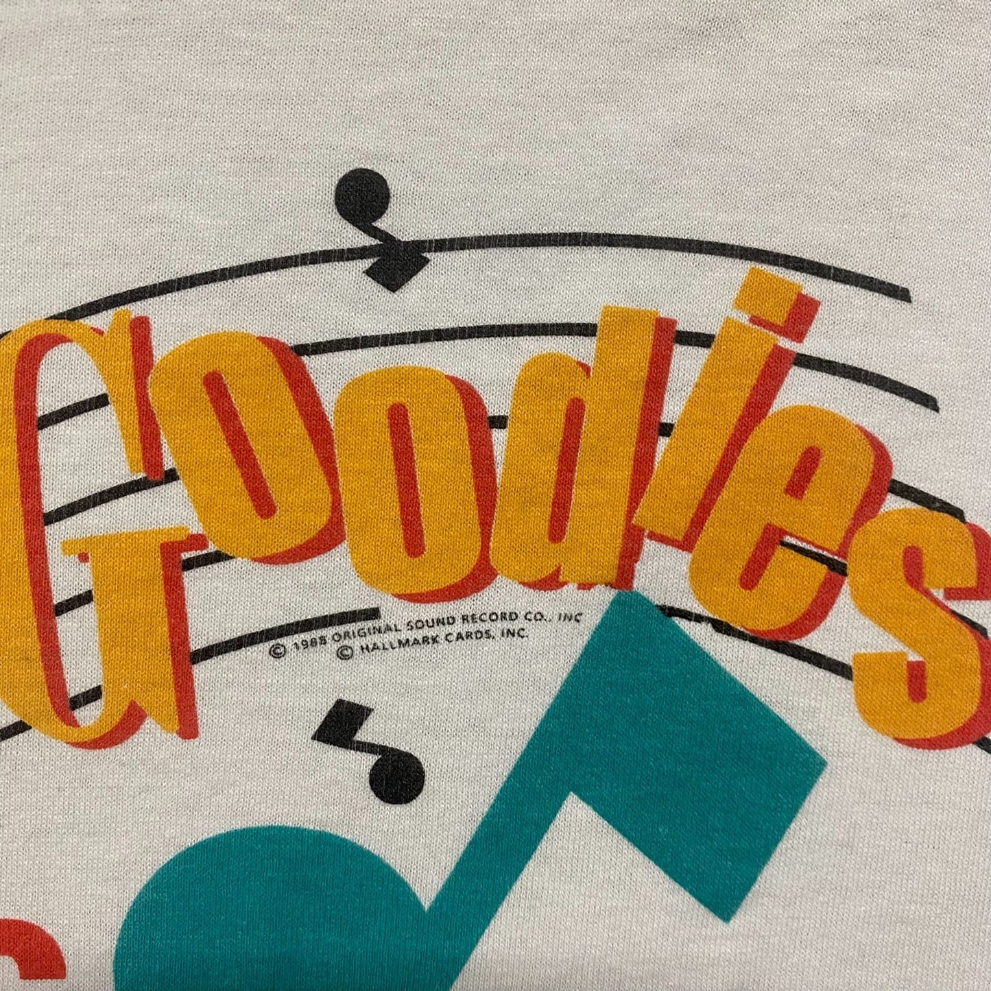 Vintage 80s Oldies Music Shirt White Single Stitch Tee