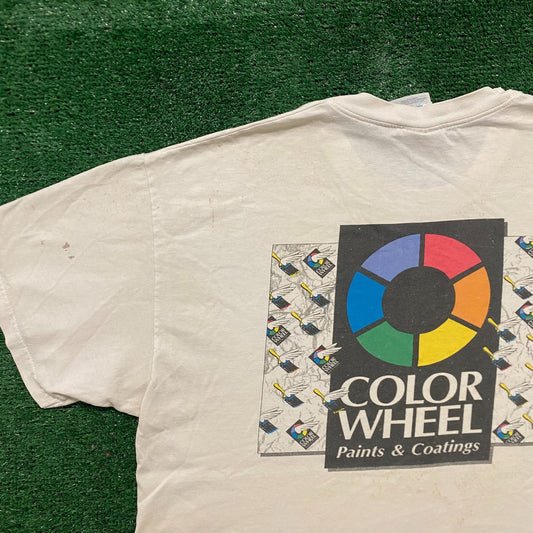 Vintage 90s Color Wheel Paint Essential Artist Art T-Shirt