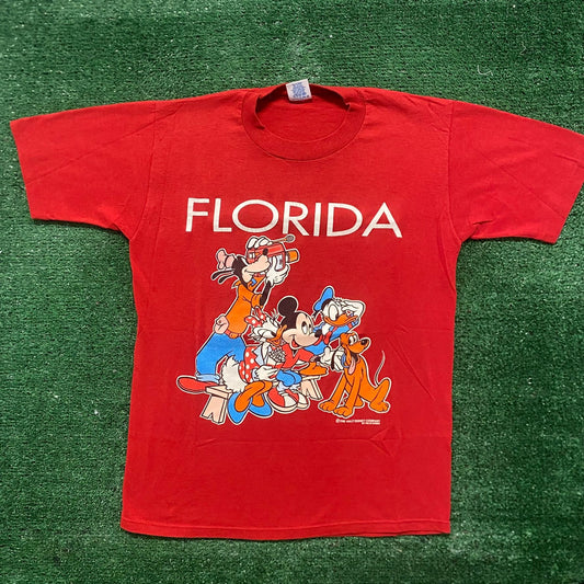 Vintage 80s Disney World Florida Shirt Single Stitch Cartoon