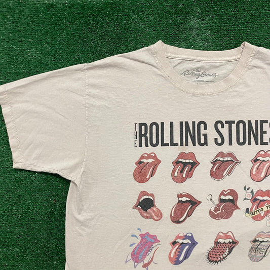 Vintage Y2K Essential Rolling Stones Rock Band Lips T-Shirt