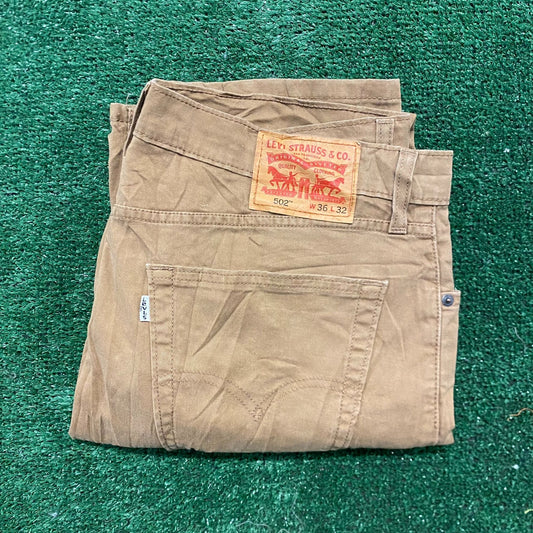 Levi's 502 Taper Fit Vintage Khakis Chinos Casual Pants