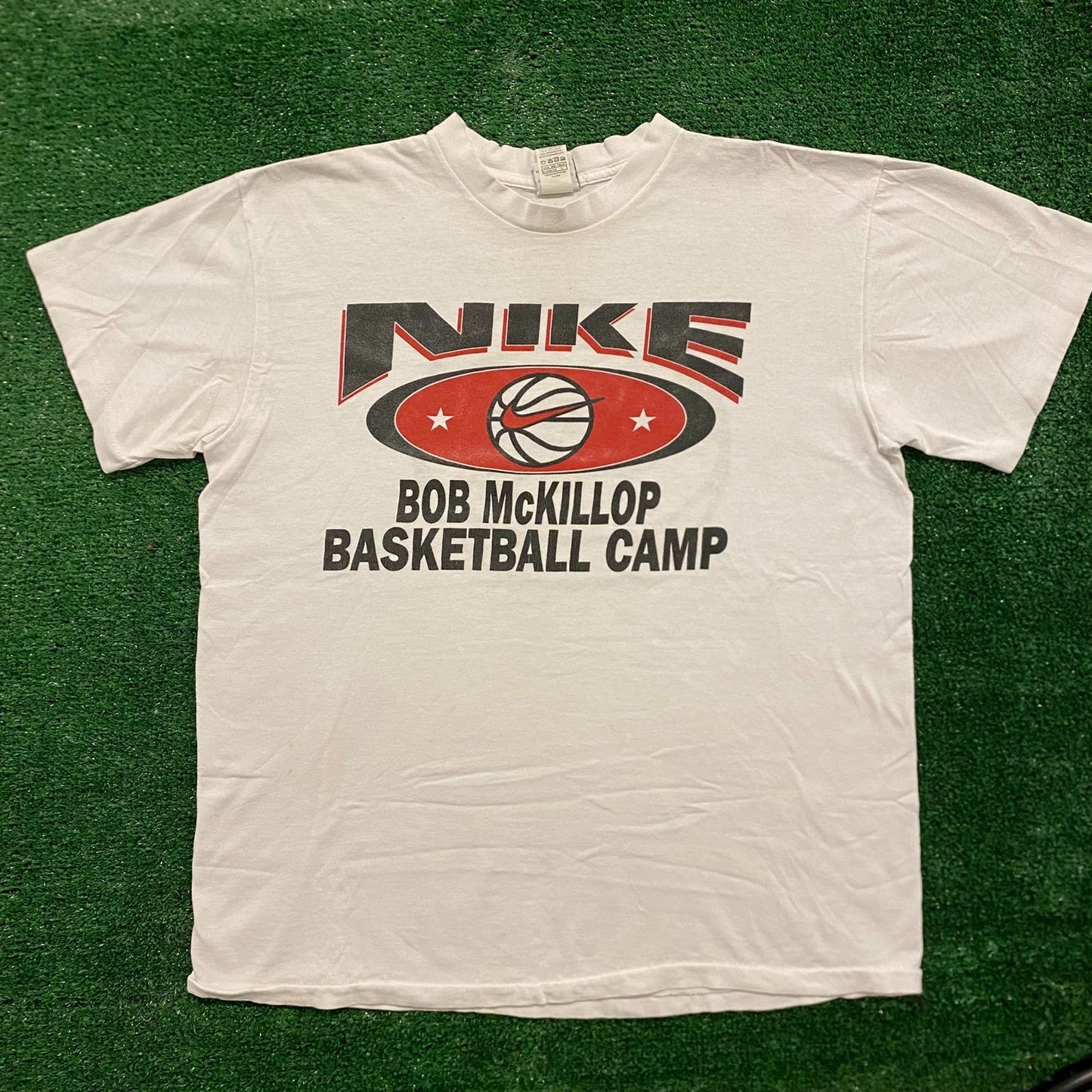 Infrarød stak God følelse Vintage 90s Nike Camp Center Swoosh Single Stitch T-Shirt – Agent Thrift