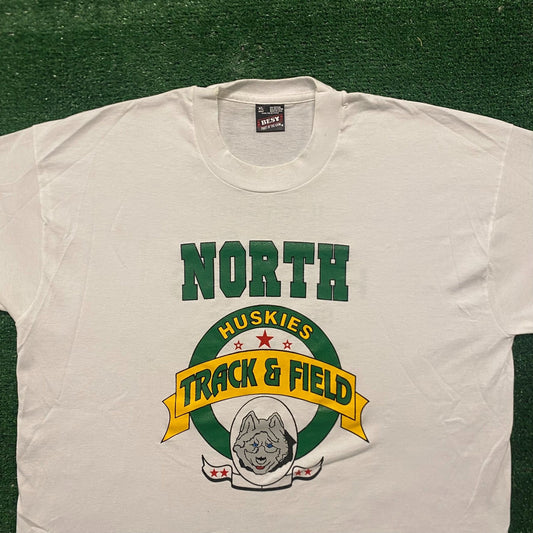 Huskies Track & Field Vintage 90s Sports T-Shirt
