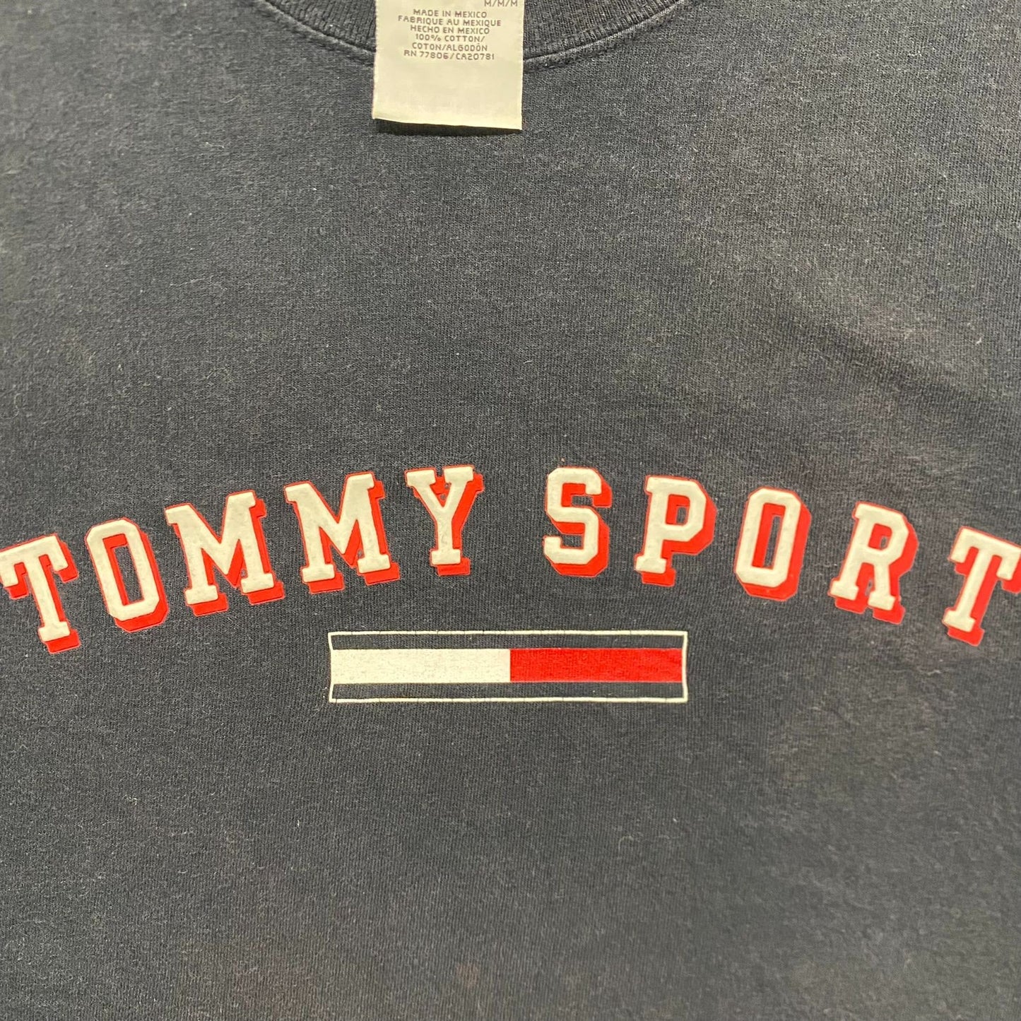 Vintage 90s Tommy Hilfiger Shirt Navy Long Sleeve Logo Tee