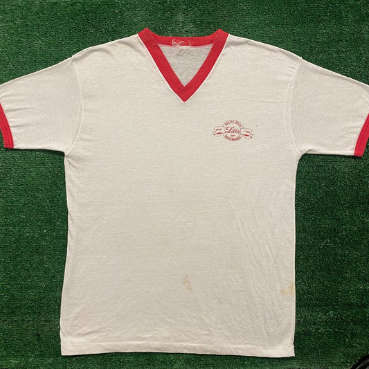 Vintage 80s Puerto Rico Tourist Single Stitch Ringer Tee