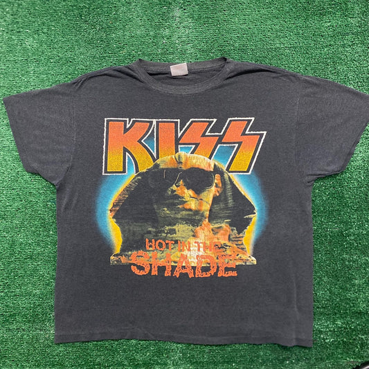 Vintage 90s KISS Hot In the Shade Faded Metal Rock Band Tee