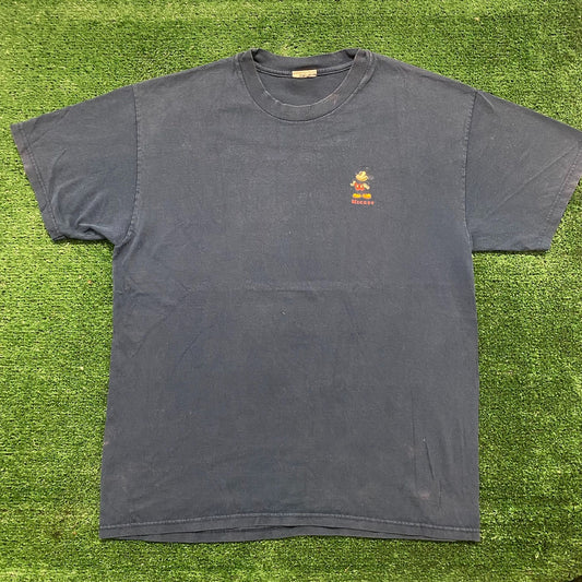 Vintage 90s Mickey Mouse Retro Disney Cartoon Sun Faded Tee