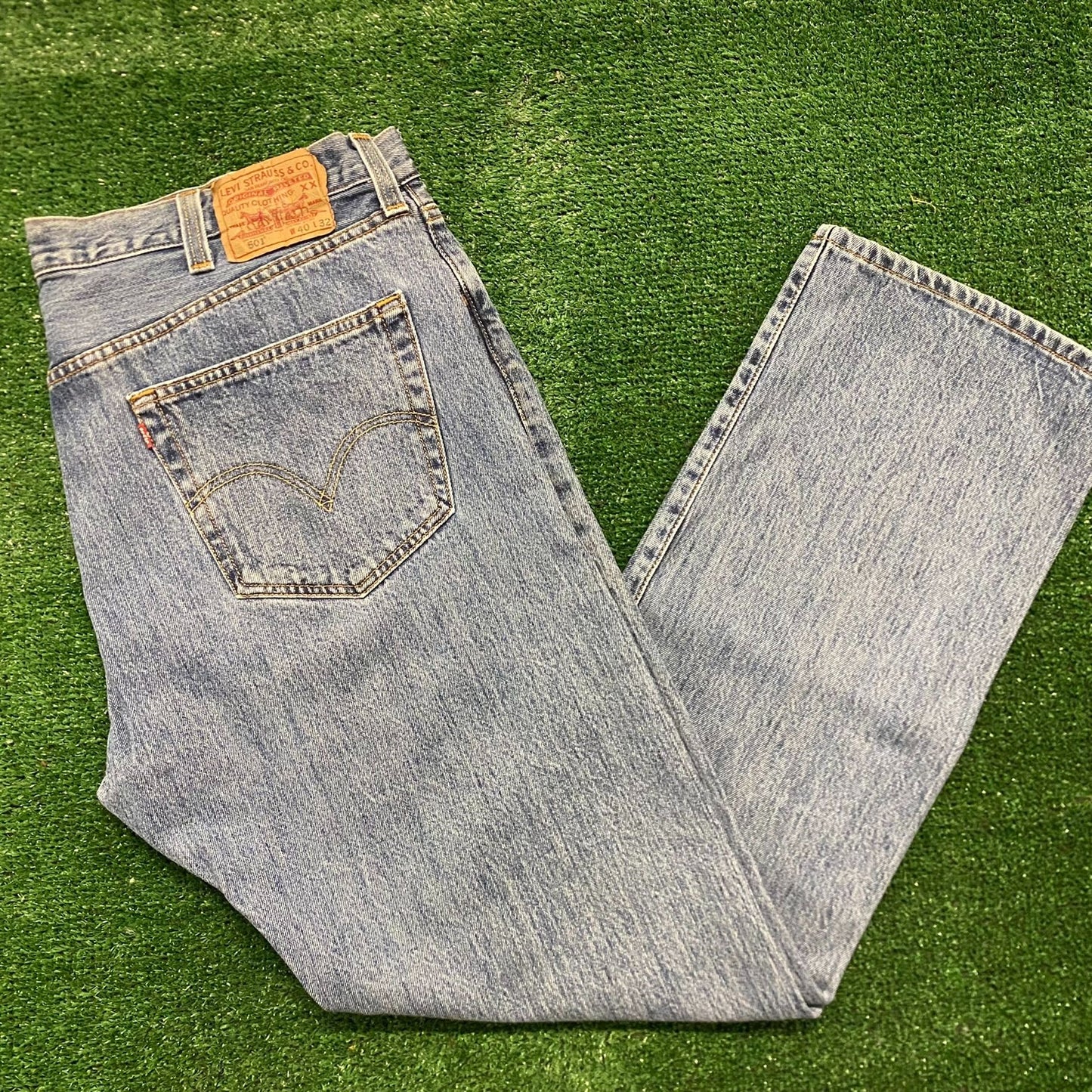 Levi's 501 Straight Fit Vintage Denim Jeans Pants