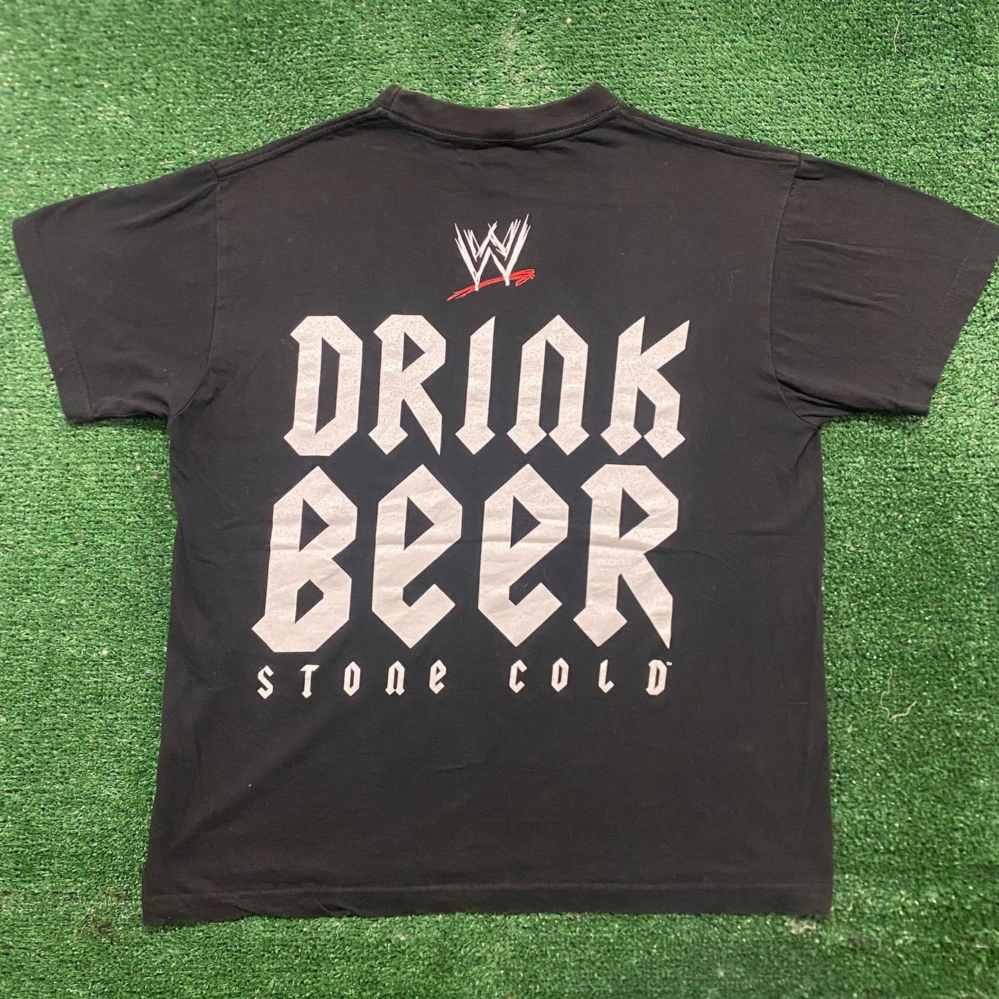 Vintage Y2K WWE Stone Cold Steve Austin Beer Wrestling Tee