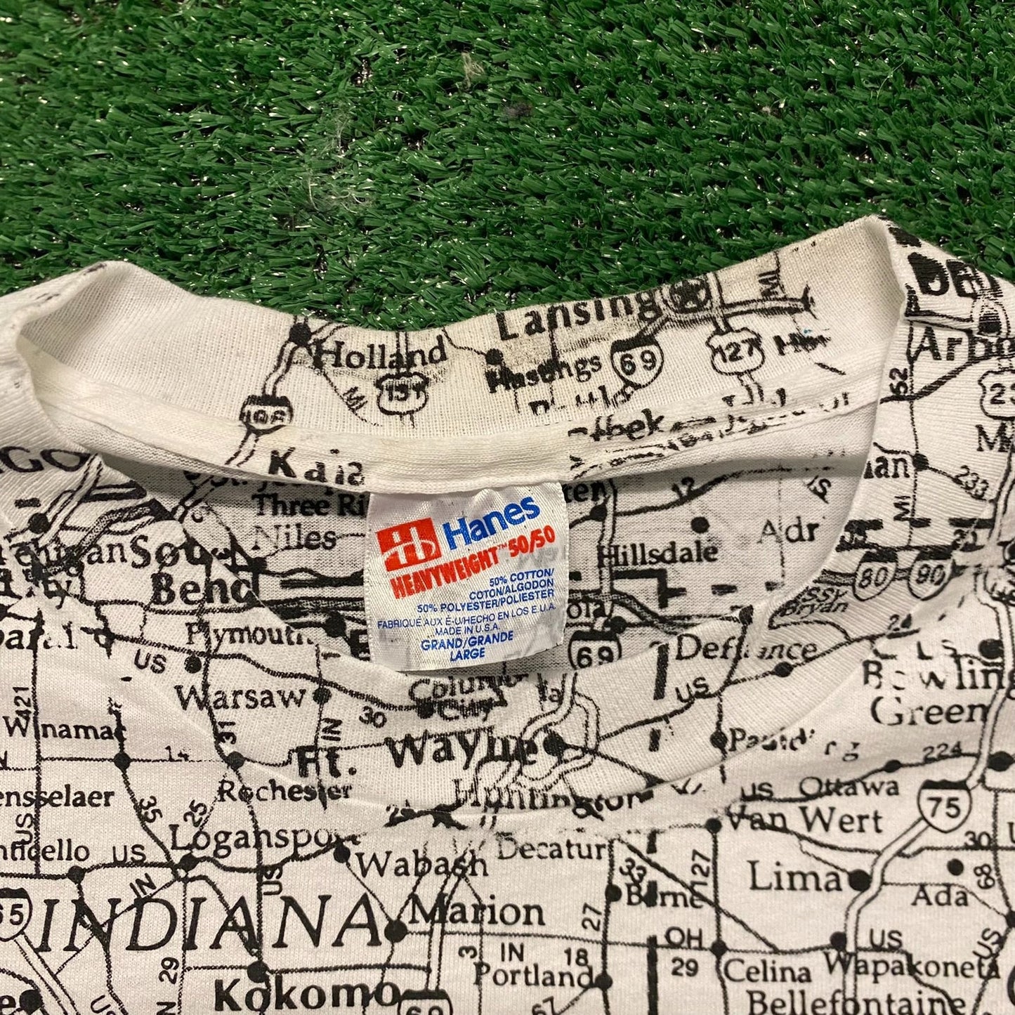 Eastern States Road Map Highways Vintage 90s T-Shirt