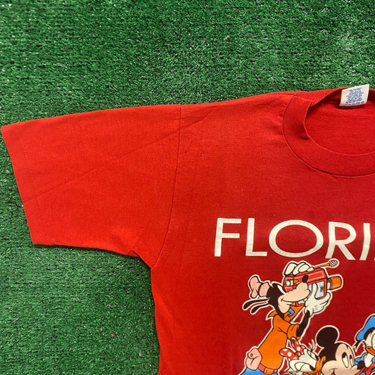 Vintage 80s Disney World Florida Shirt Single Stitch Cartoon