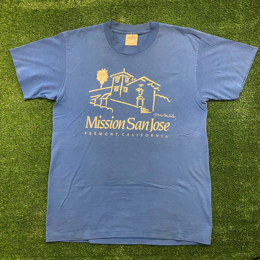 Vintage 80s Essential San Jose Mission Church Single Stitch T-Shirt