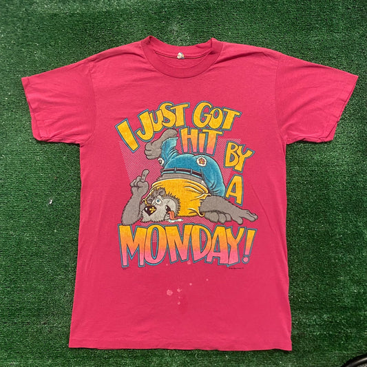 Vintage 80s Monday Humor Essential Single Stitch Funny Tee