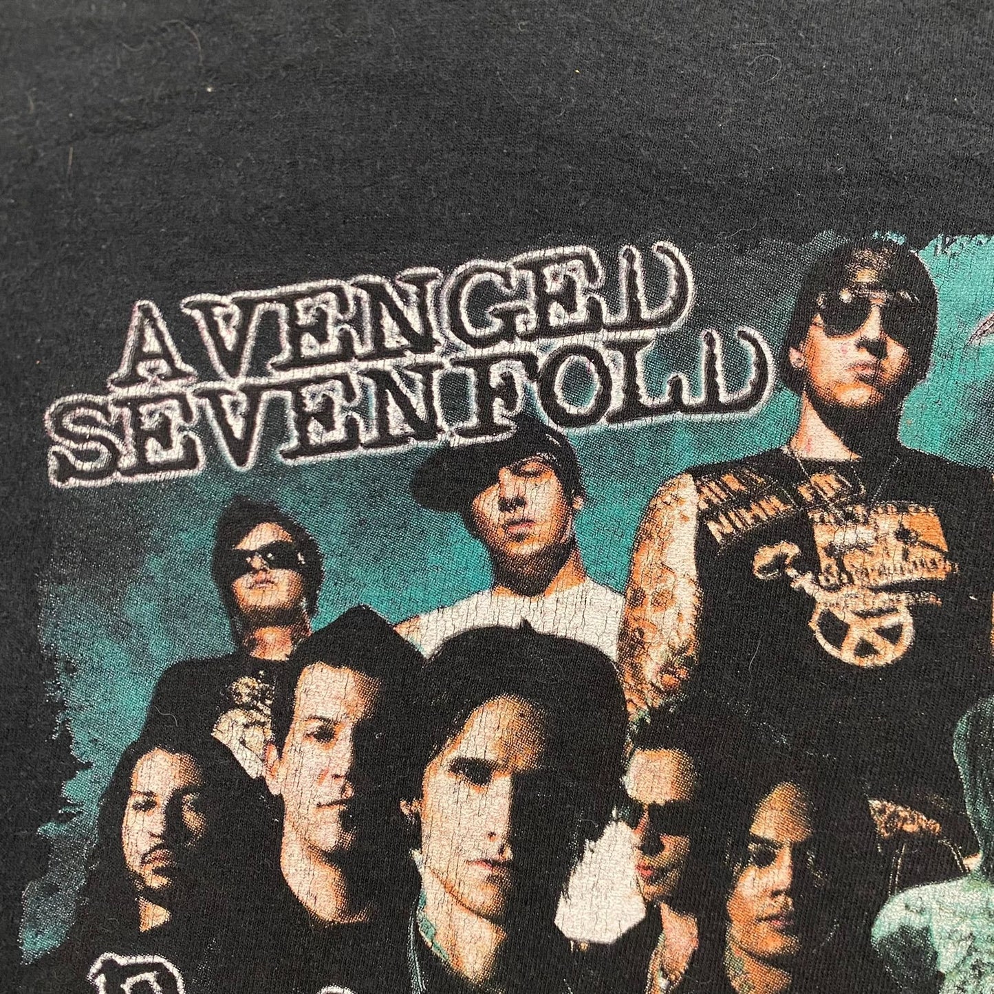 T-Shirt Vintage – Band Y2K Sevenfold Metal Agent Skull Goth Avenged Thrift