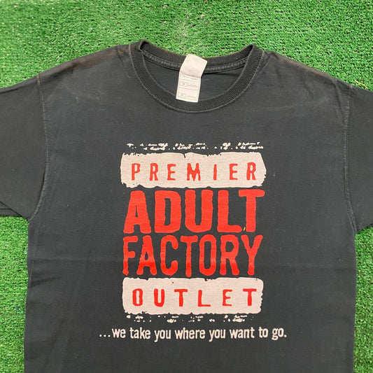 Adult Factory Outlet XXX Vintage Porn Sex Shop T-Shirt