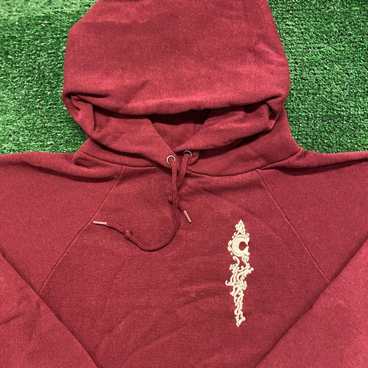 Vintage 80s Essential Burgundy Inn Cottage Hoodie Sweatshirt