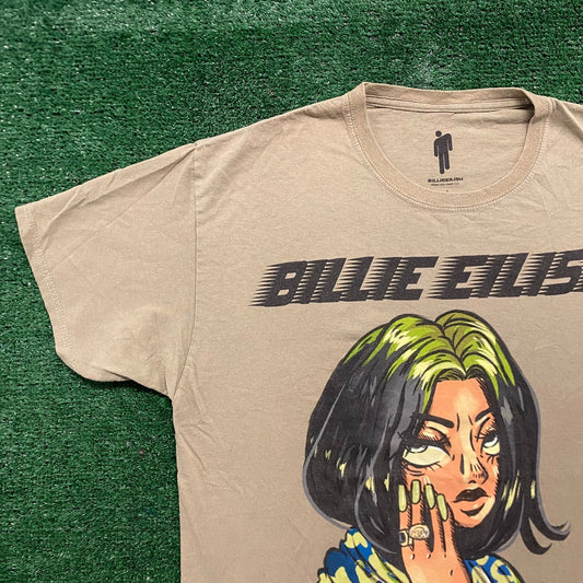 Billie Eilish Art Tonal Essential Goth Punk Emo Band T-Shirt