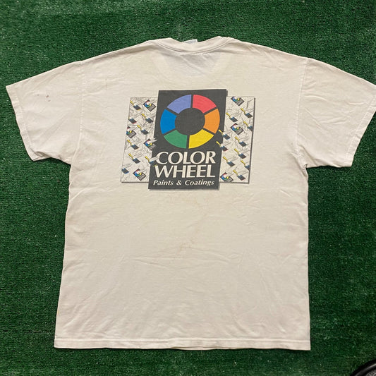 Vintage 90s Color Wheel Paint Essential Artist Art T-Shirt