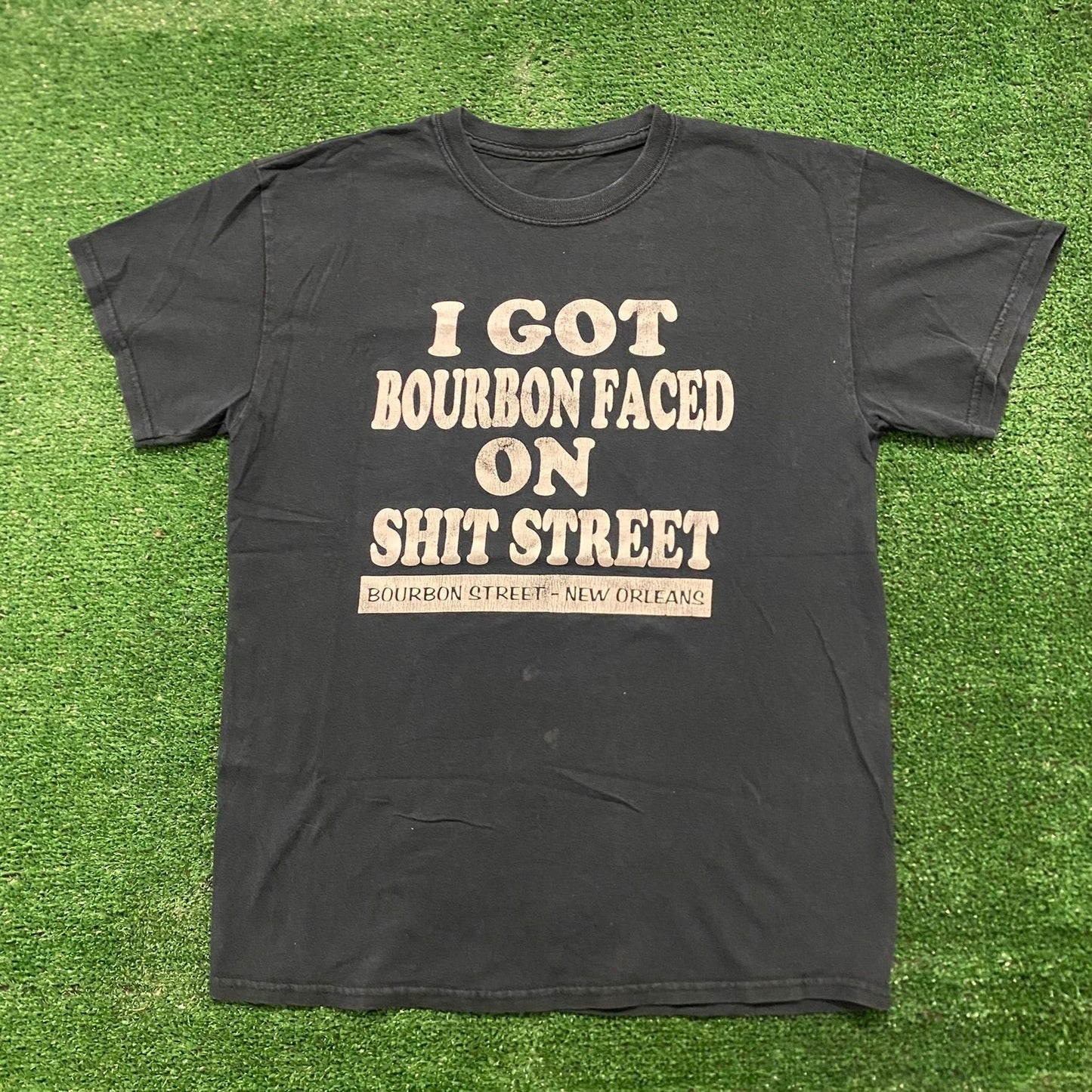 Vintage Y2K Bourbon St. New Orleans Drunk Humor Tourist T-Shirt