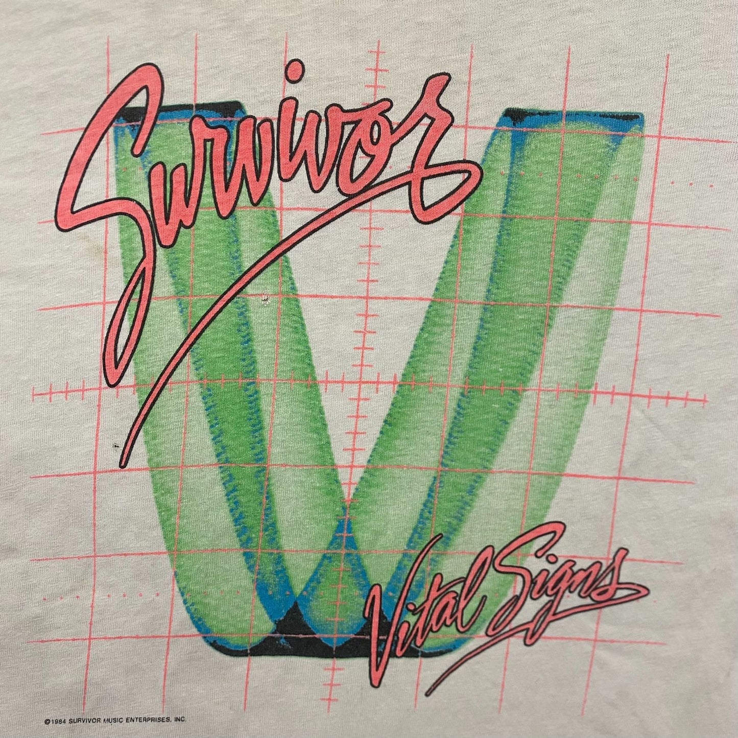 Vintage 80s Survivor Vital Signs Single Stitch Rock Band Tee