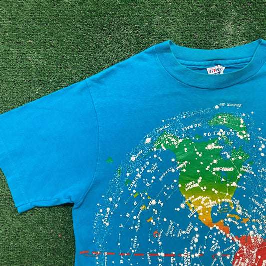 Vintage 80s Stars Constellations Sky Map Single Stitch Tee