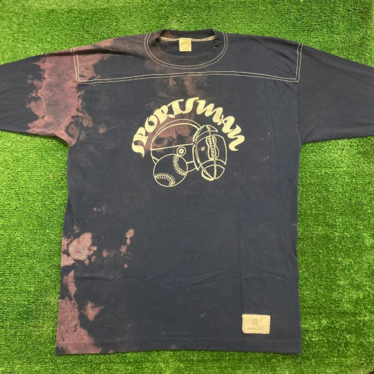 Vintage 80s Essential Sportsman Bleached Sports Jersey T-Shirt