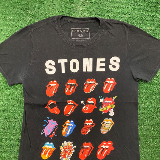 Rolling Stones No Filter Lips Vintage Rock Band T-Shirt