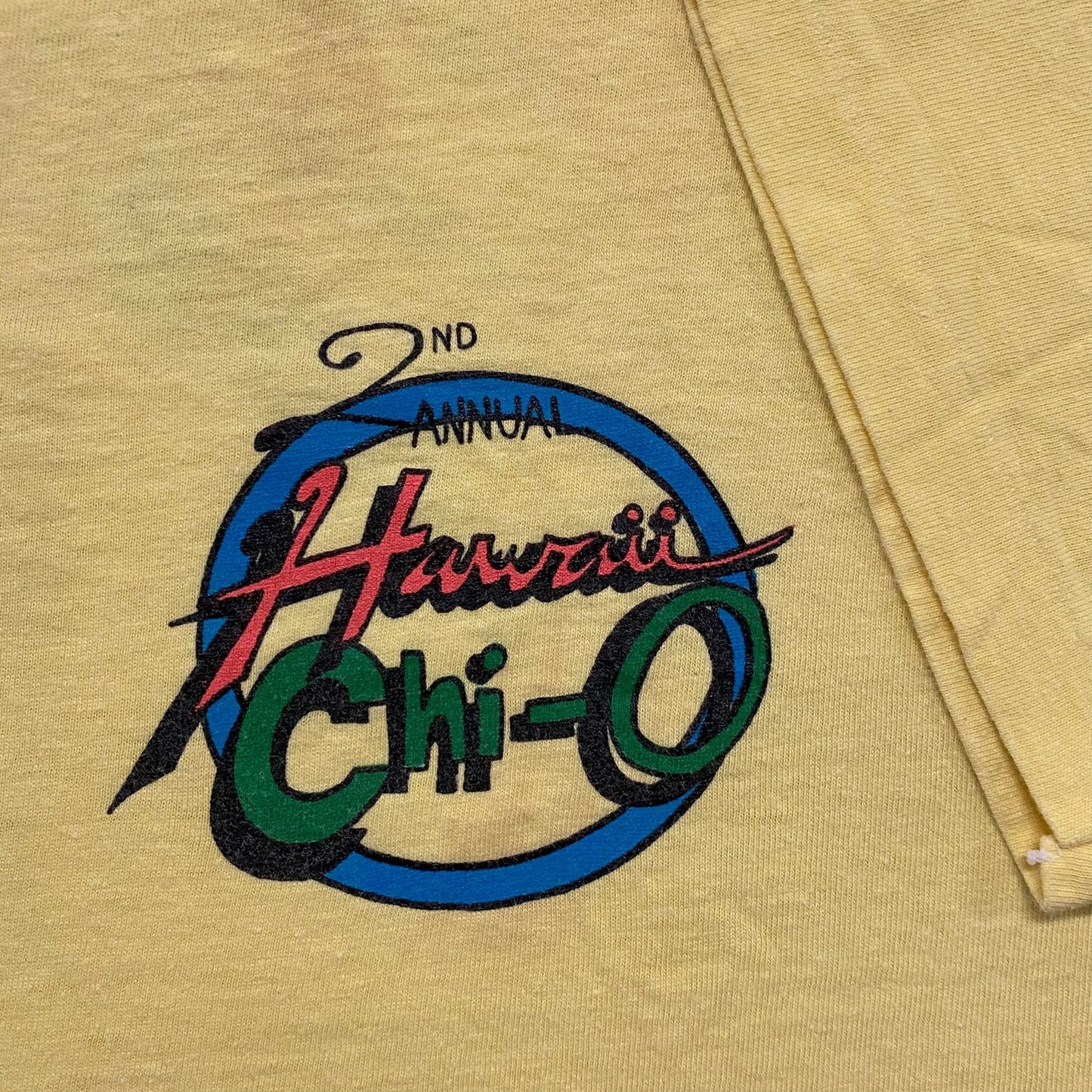 Vintage 80s Hawaii Chi-O Beach Fraternity Single Stitch Tee