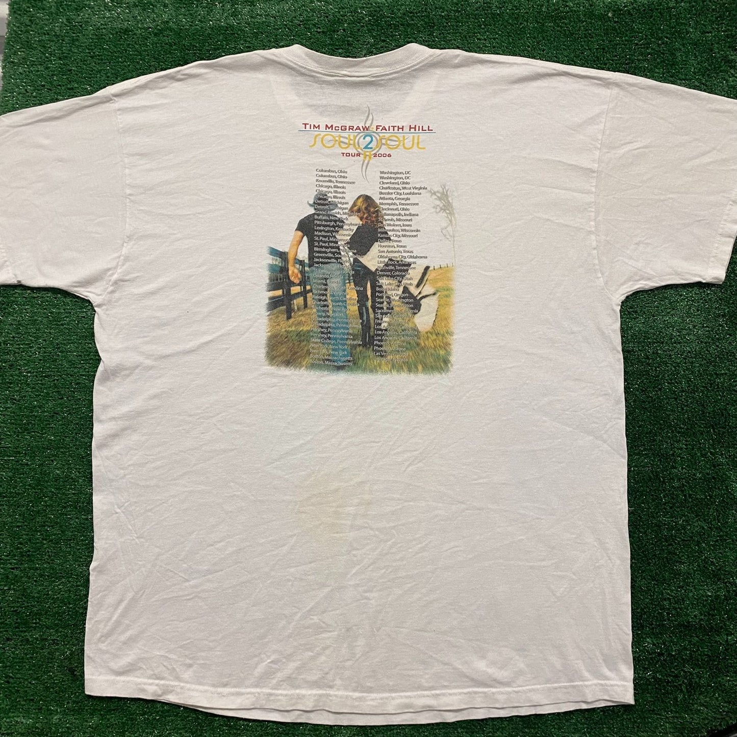 Vintage Y2K Tim McGraw Faith Hill Tour Country Band Tee