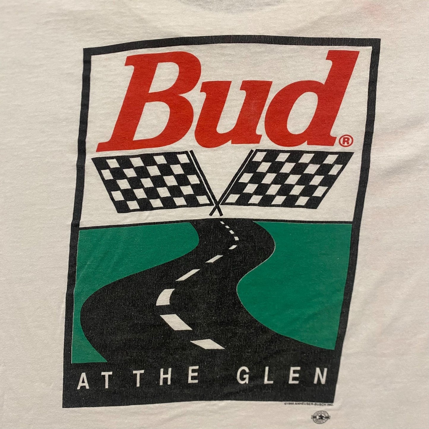 Vintage 90s Budweiser Racing Shirt Single Stitch Logo Tee