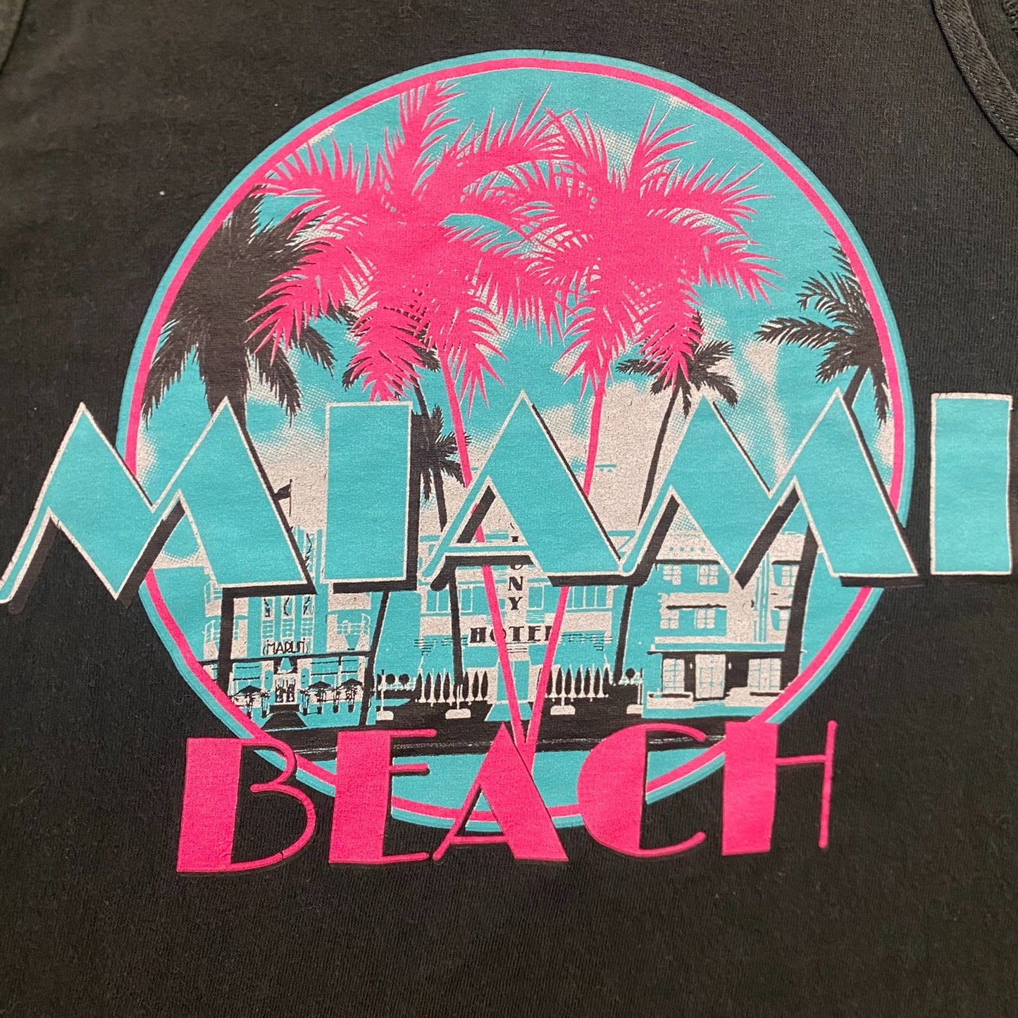 Vintage Y2K Miami Beach Essential Tropical Beach Tank Top