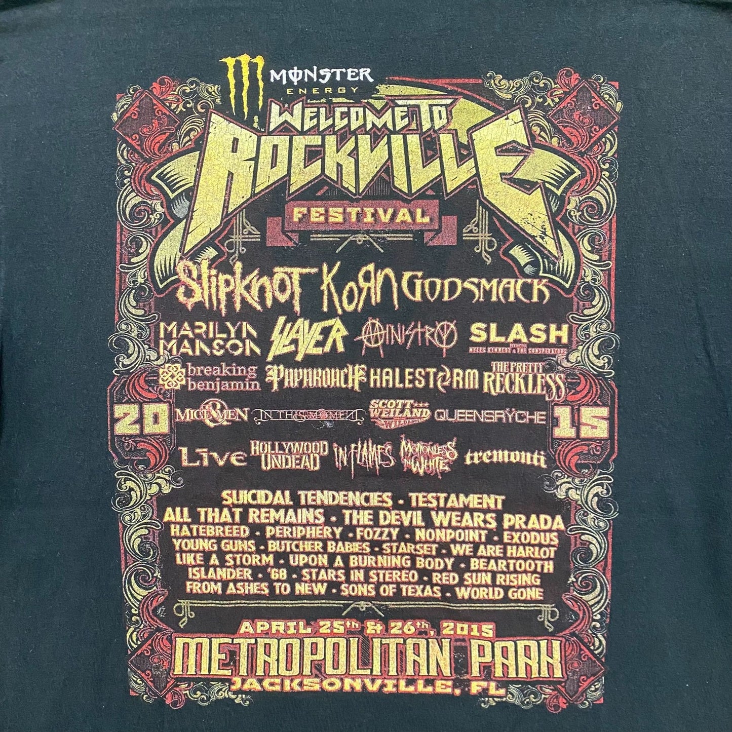 Vintage Y2K Rockville Metal Festival Shirt Rock Band Tour Tee