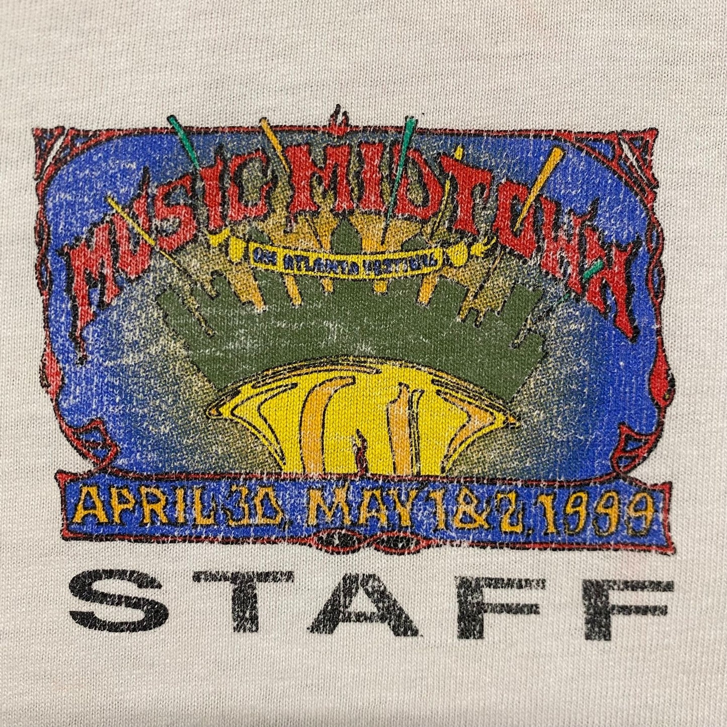 Vintage 90s Essential Atlanta Festival Staff Band T-Shirt