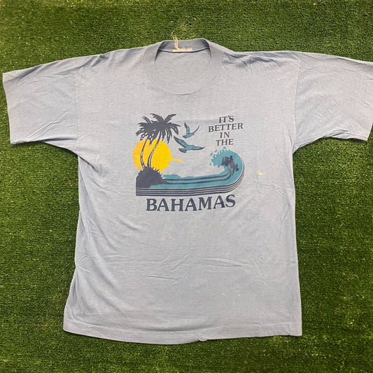 Bahamas Island Beach Vintage 80s Vacation Tourist T-Shirt