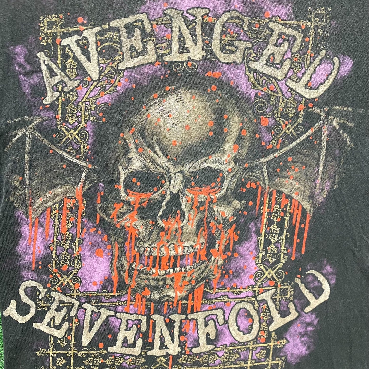 Vintage Y2K Avenged Sevenfold Skull Shirt Metal Rock Band Tee