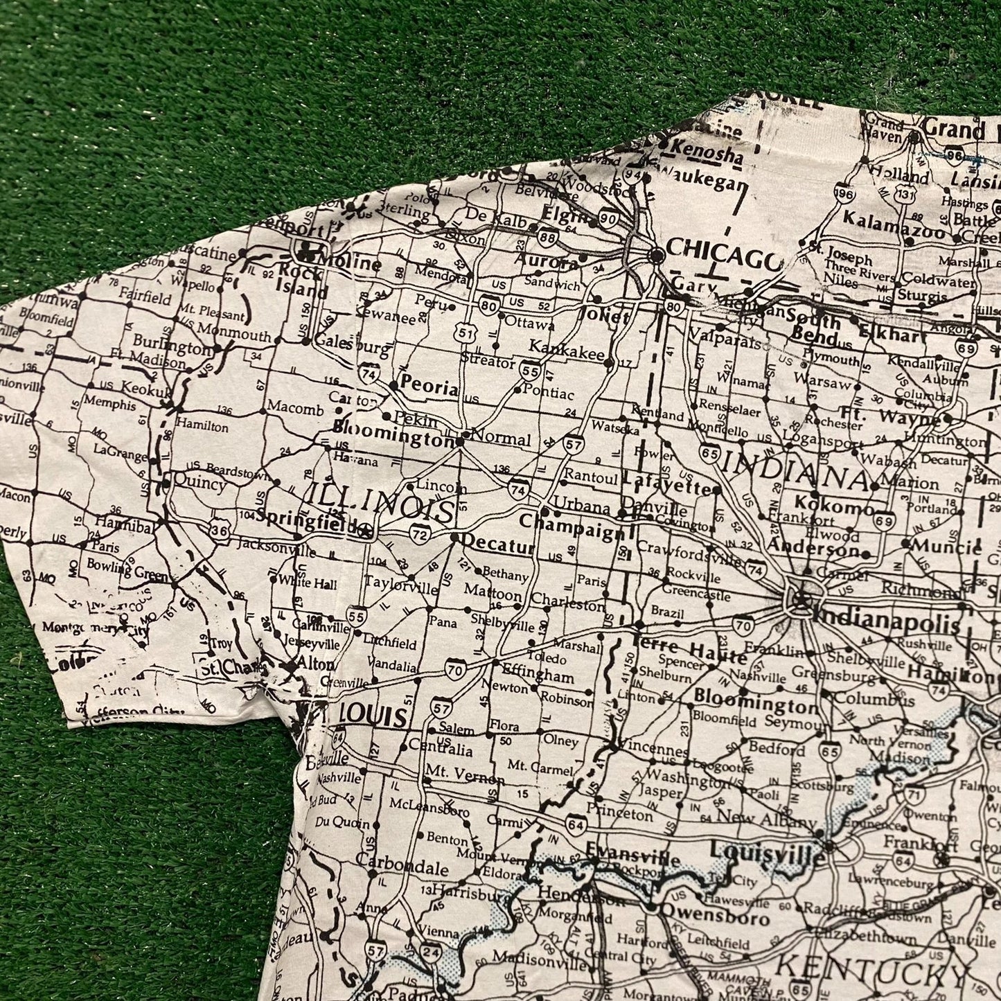 Eastern States Road Map Highways Vintage 90s T-Shirt