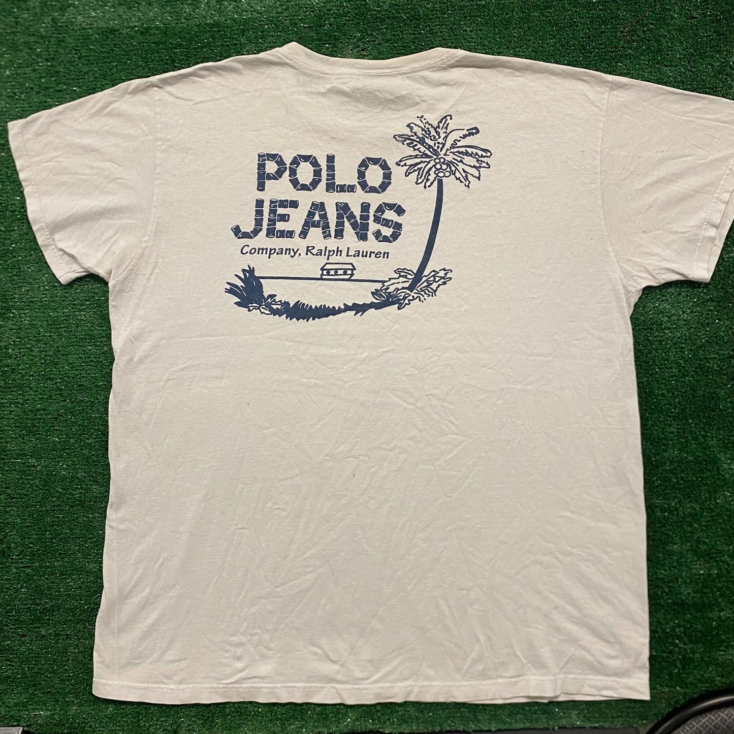 Vintage 90s Polo Ralph Lauren Jeans Tropical Beach Tee