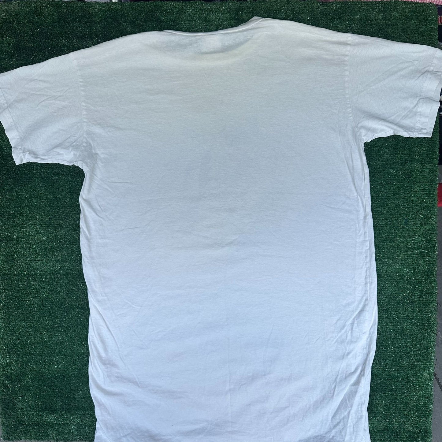 Vintage 90s Looney Tunes Skiing T-Shirt White XL Bugs Bunny Tweety Road Runner