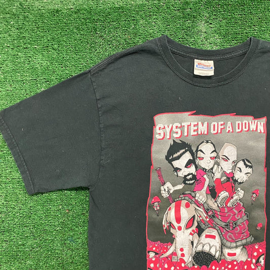 Vintage Y2K System of A Down Toxicity Metal Rock Band Tee