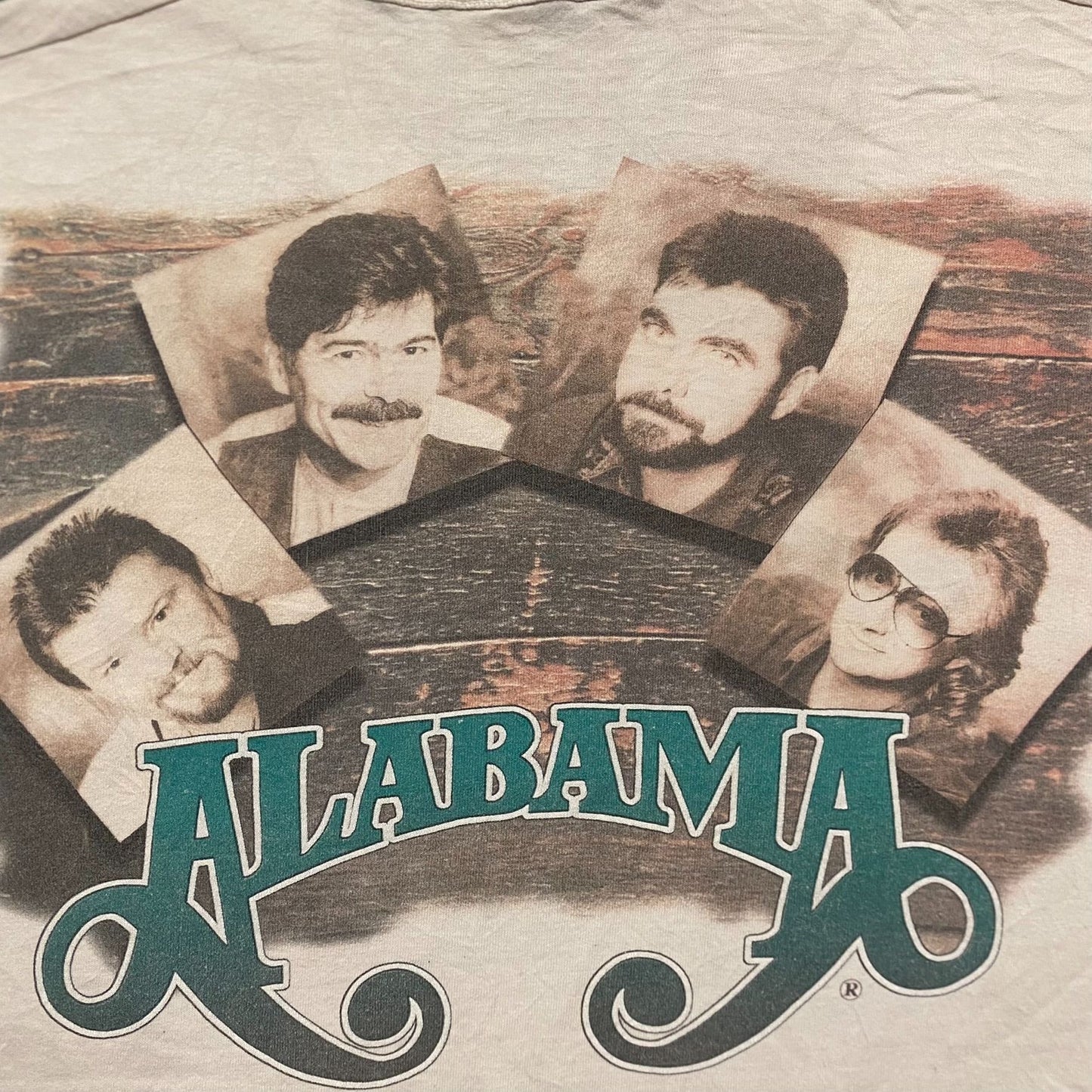 Vintage 90s Alabama Rock Band Pictures Single Stitch Tee