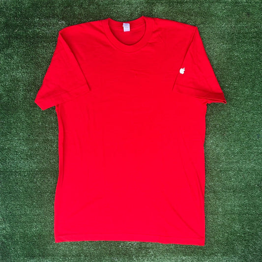Vintage Y2K Apple Store Employee T-Shirt Red S iMac Macintosh iPhone Retro Tech